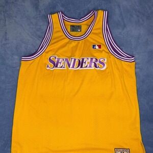 Full Send Classics yellow and purple basketball jersey men size 2xl